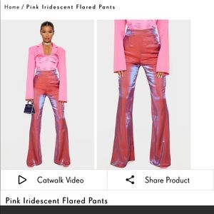 BRAND NEW flared trousers pink iridescent